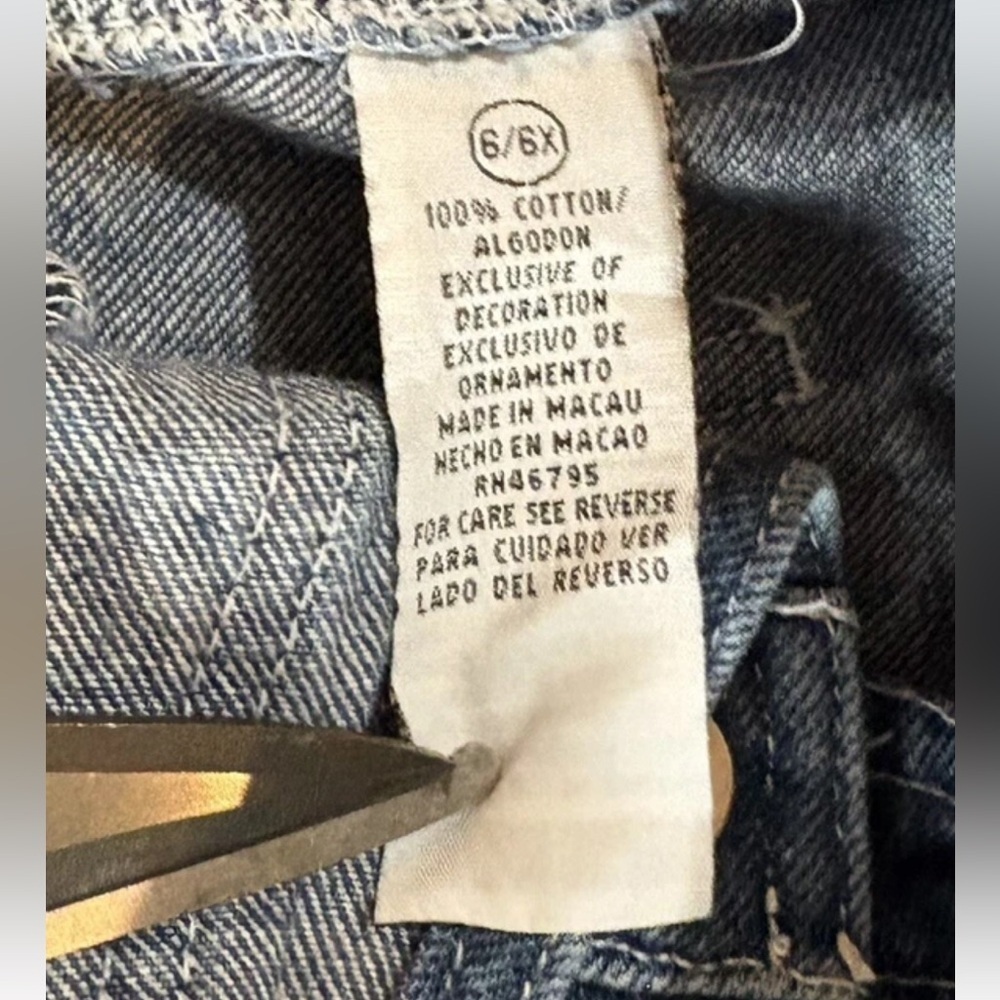 Vintage Charming Kids Denim Overalls with Embroidery - Picture 7 of 7